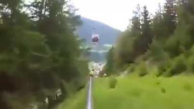 Enraged man on an alpine coaster smashes into woman at top speed