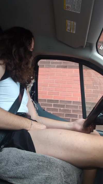 pissing all over myself at a drive thru