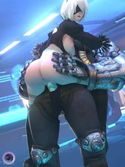 2B gets creampied by Bob (SFMStudio) [Nier Automata]