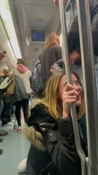 Blowjob in a public bus