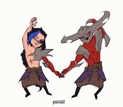 Small animation I made of Rhaast and Kayn :)