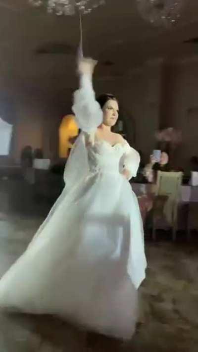 Hold my beer while I dance with a sword at my own wedding.