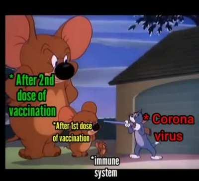 Get vaccinated - Most effective advert for vaccination in the language we all understand - Tom and Jerry
