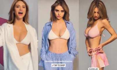 Leni Klum letting you slide it in between. How long could you last?