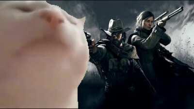 When you start the game and the female theme is playing..