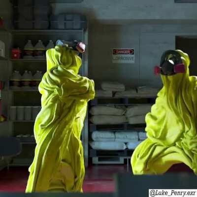 Jesse & Walt after another successful cook in the lab - Simulated with Tyflow