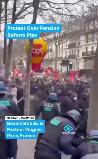 France Protest Over Pension Reform.