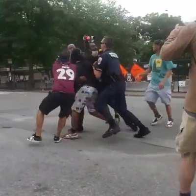Lets see what happens when I punch a guy in front of the police