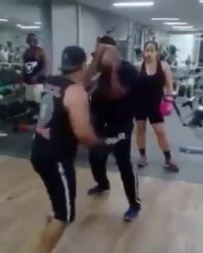 Fighter tries to show the coach up