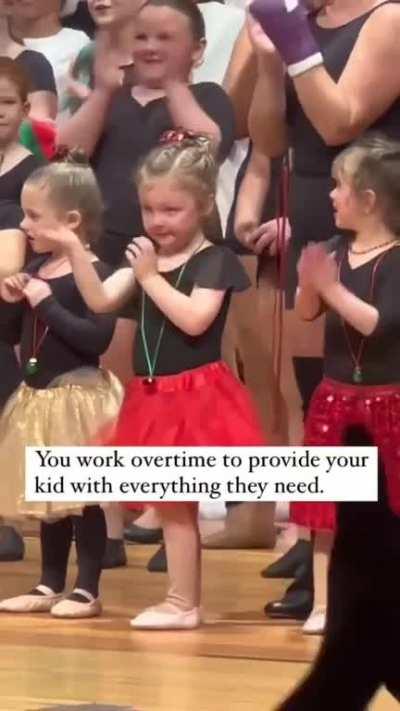 When she saw her parents 