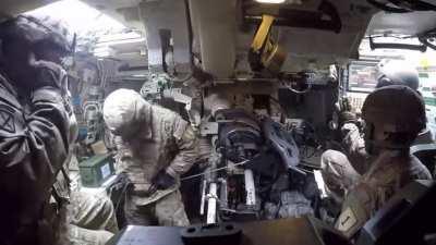 M109 Paladin 155 mm Self-Propelled Howitzer Reloading & Firing