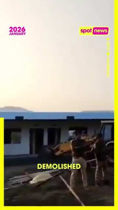 School was demolished by gov bulit by man on his own land