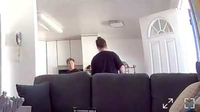 My ring camera caught my fighter jet attacking my poor wife.