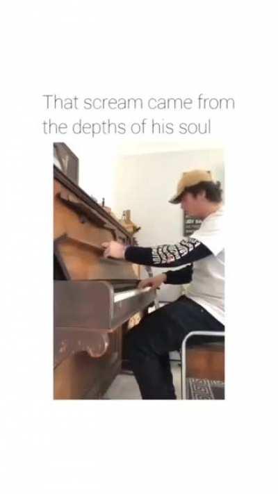 WCGW while playing piano