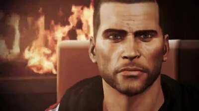 What Shepard was doing when Samara and Morinth were fighting