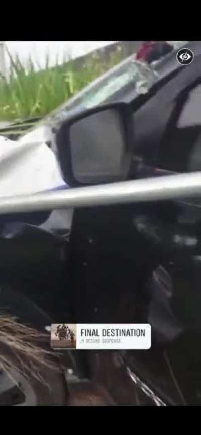 Extremely NSFL aftermath driver impaled