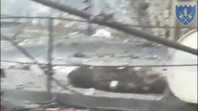 Ukrainian Soldiers of the 101st Guard Brigade of General Staff showed the results of the intense house-to-house fighting in Toretsk, Ukraine. [NSFW, Graphic aftermath]