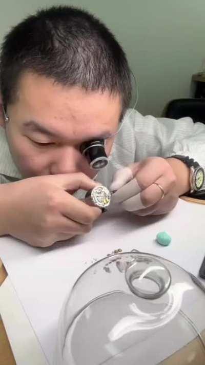 Rolex Milgauss crystal replacement.