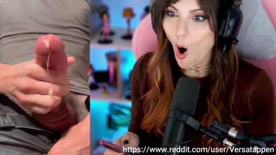 Cristinini big cock cum reaction