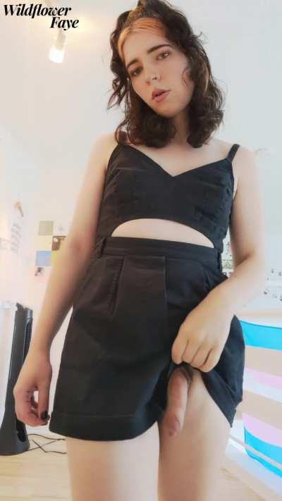 I'm a simple girl: I catch a guy looking at my bulge and I just have to tease him😘