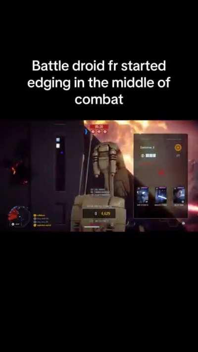 Bro was clanking off