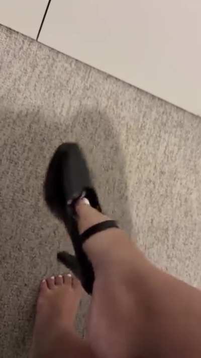 Finally free of those shoes. My size 5 feet really needed it