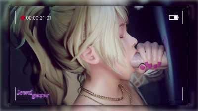 Yukino having fun at a glory hole (Lewdgazer)