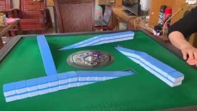 grandma’s mahjong table (credit: Yulin Kuang)