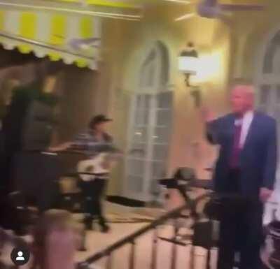 Trump lately has been using his free time to make rants to small crowds at Mar-a-Lago