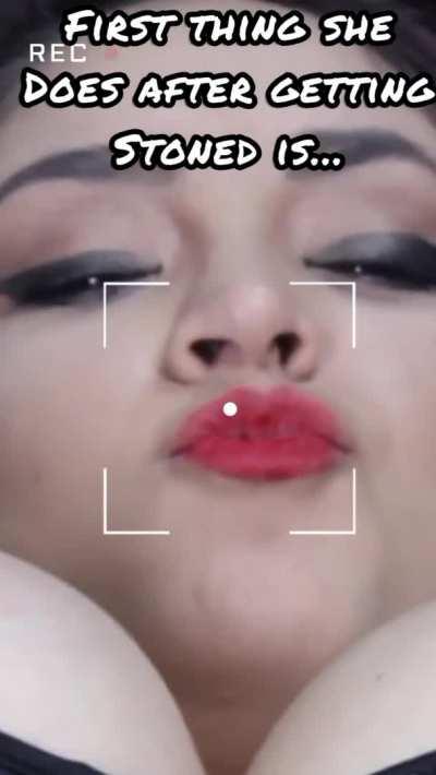 Stoner Mom on the floor