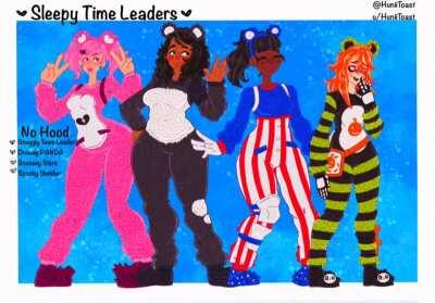 It's been a minute since my last concept, but here’s my “slumber party team leaders!!” I hope y'all like them!