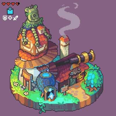 [BotW] [OC] Hateno Ancient Tech Lab Pixel Art