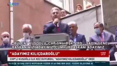 Ya hayir amk ya, chp genel başkan yardımcısının konusması: Cumhurbaşkanı adayımız Kemal Kılıçdaroğlu.
