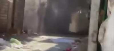 Israeli soldiers attempt to advance during fighting in the West Bank city of Nablus