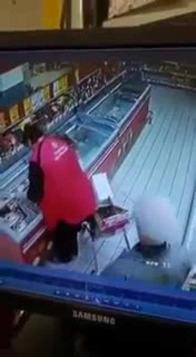 This old man in the supermarket