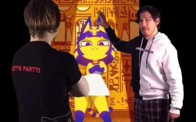 There’s a BIG problem - 8 bit ryan and Mark green screen (credit by Kris for the ankha dance)
