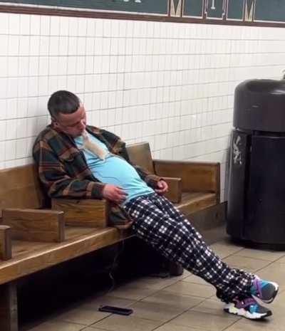 Fulton Center NYC.. Known for relaxing mid-day naps… and free meals.