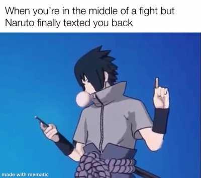 Hold on, he’s texting his bf