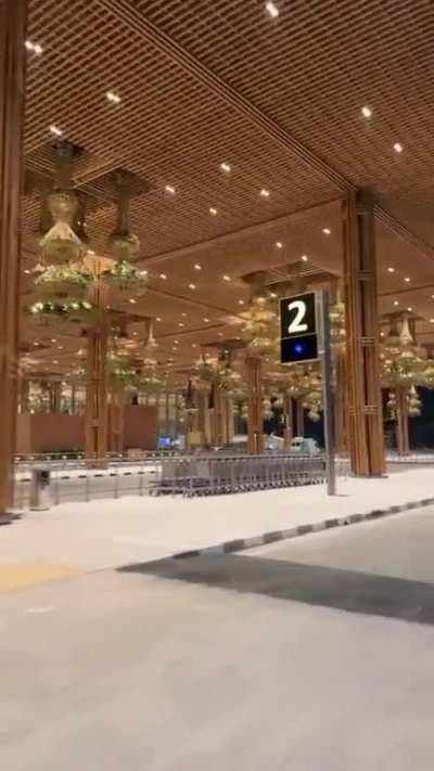 Newly built bamboo inspired T2 terminal of Bengaluru airport