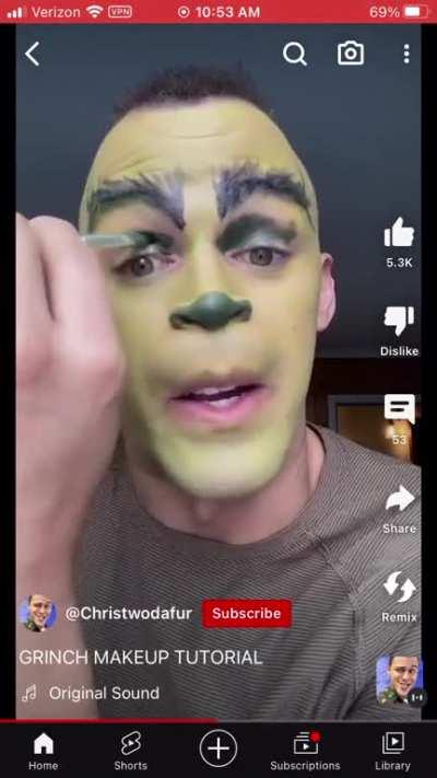 grinch makeup