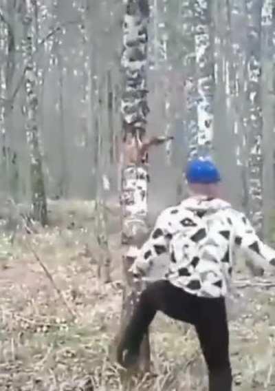 I’m gonna show this tree who’s boss