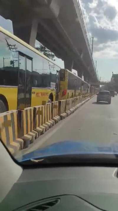 To illegally beat the traffic..