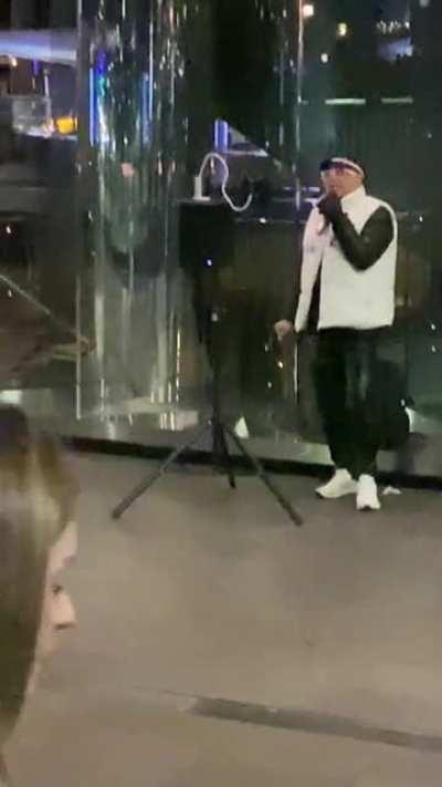 Live music outside Hamer Hall