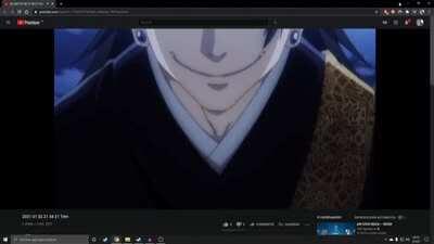 In the Jujutsu kaisen anime, The weird demon its speaking backwards , with the english dub you can understand him!