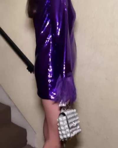 Wearing a purple dress for an event the other night