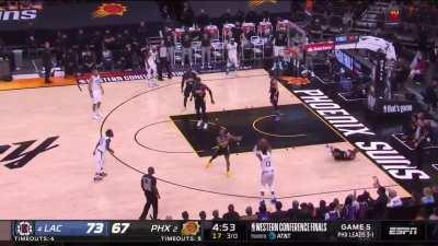 [Highlight] Paul George sends Chris Paul the other way and knocks down the three pointer