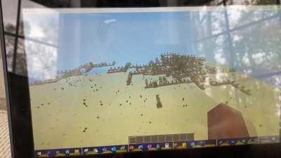 So I made a desert super plat in Minecraft 1.5.2 and this is what happened... also sorry for bad quality