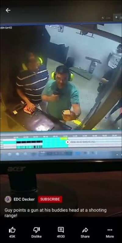 Guy was interrupted making a post to r/idiotswithguns