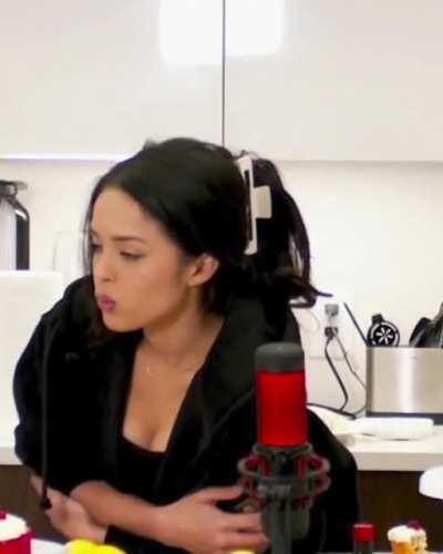 Rae showing off her pair