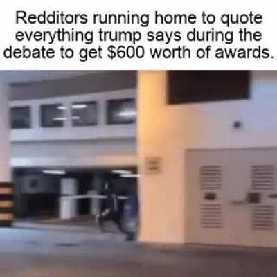 Bruh they get so many awards for saying the word trump.